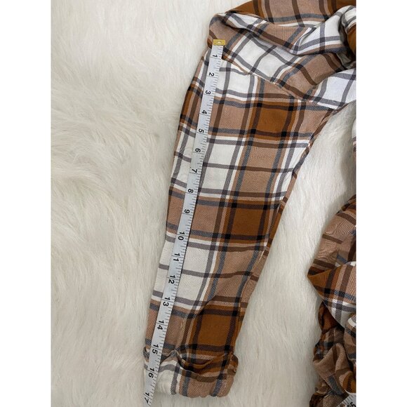 Show Me Your Mumu Leo Button Down Long Tunic Dress Size Small Tan/Blue Plaid - Picture 11 of 13